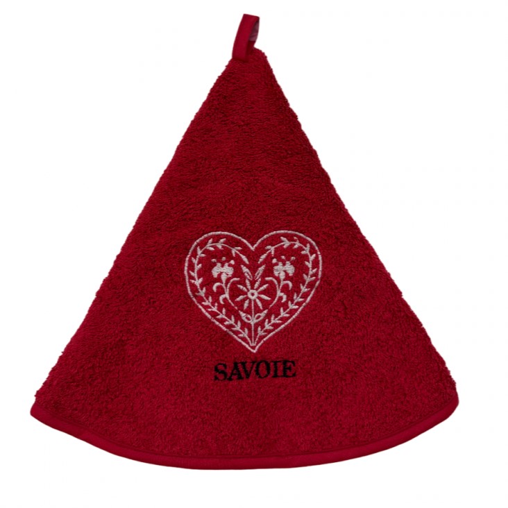 Essuie main rouge esprit montagne